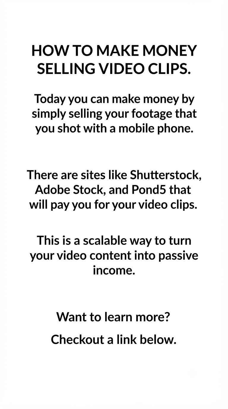 How To Make Money Selling Video Clips?