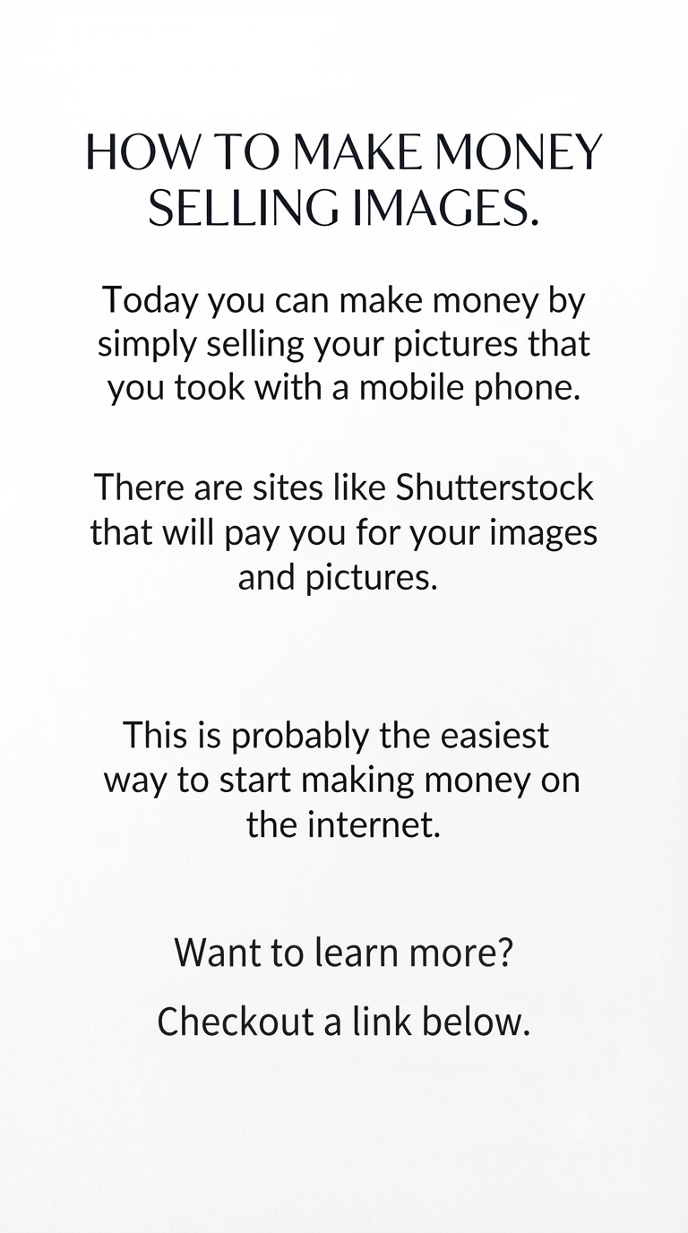 How To Make Money by Selling Images?